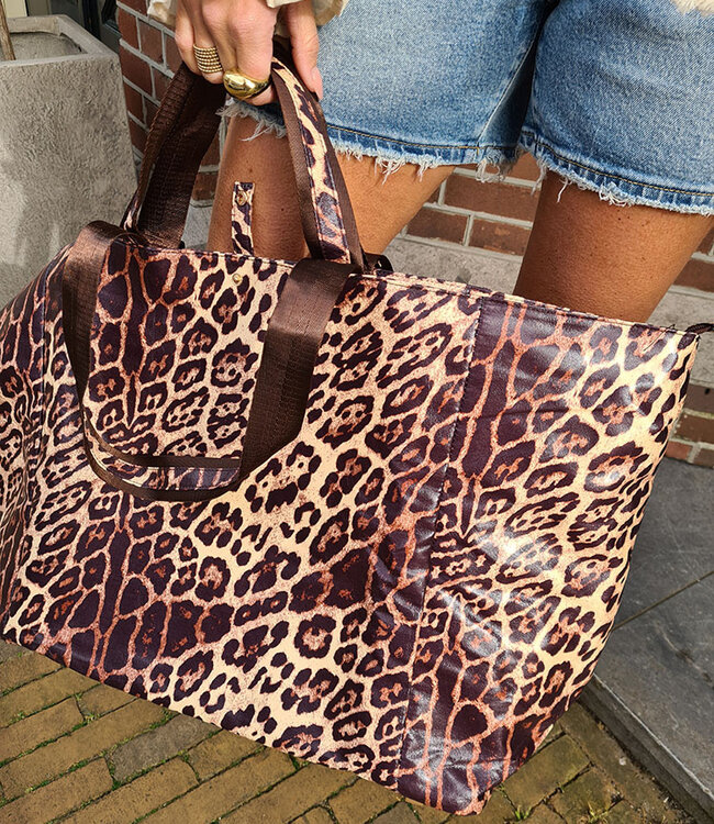 Big Shopper 2delig XXL Leo Bruintinten