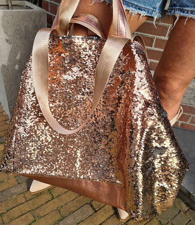 Big Shopper 2delig XXL Sequin Gold/Silver/Rosé