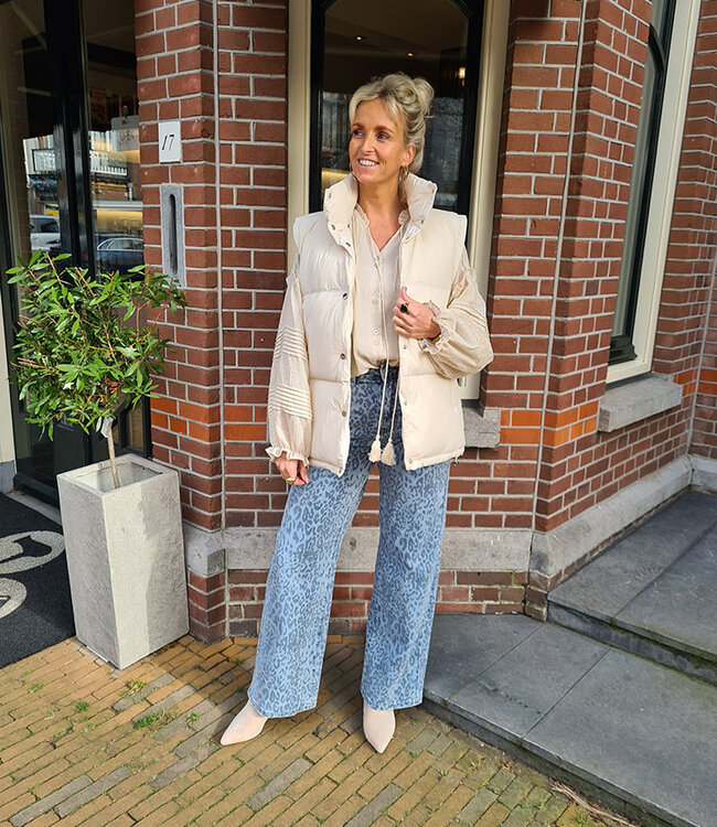 Azzurro Puffer Bodywarmer Crème