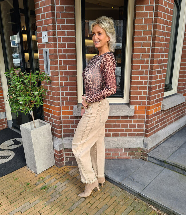 Azzurro Mesh Longsleeve Leopard