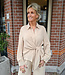 Azzurro Blouse met Wikkelceintuur Beige
