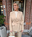 Blazer met Ceintuur Beige