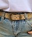 Suede Riem met Gouden Studs Taupe