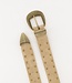 Suede Riem met Gouden Studs Taupe