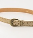 Suede Riem met Gouden Studs Taupe