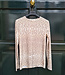 Azzurro Leopard Top Lange Mouw Soft Beige Tinten