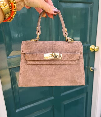 Suede Bag Grace Mini Taupe