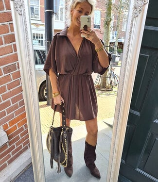 Summer Dress Vhals Donkerbruin