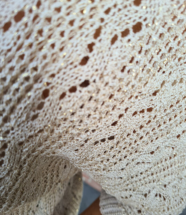 Gehaakte Top met Shimmer Crème