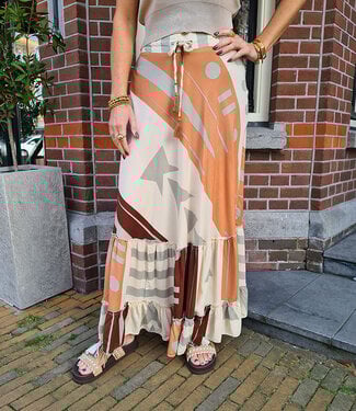 Rok Beige/Green/Terracotta