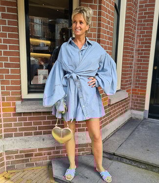 Luxe Denim Spijkerdress Pofmouw