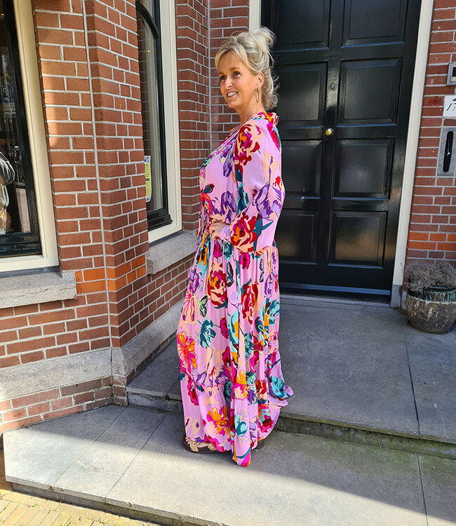 Bianca Oversized Flower Blouse Lila