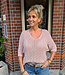Gehaakte Top met Shimmer Oudroze