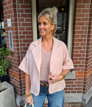 Suedelook Blazer/Vestje Oudroze