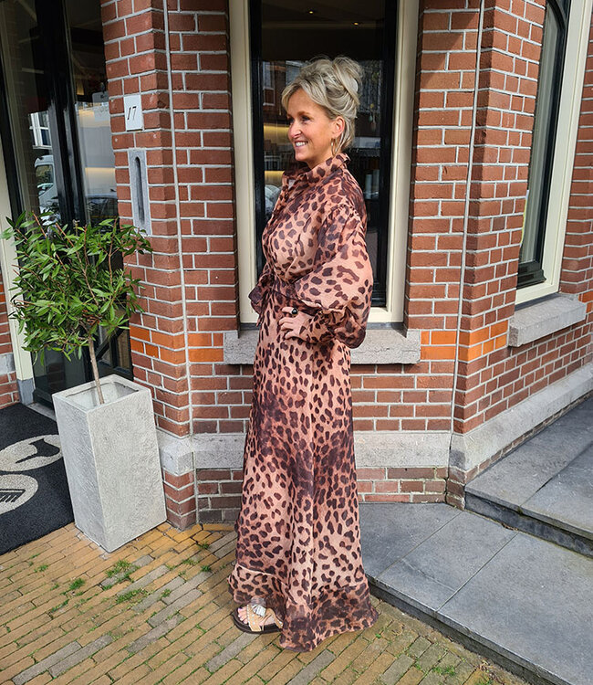 Luxe Lange Wikkel Leo Dress
