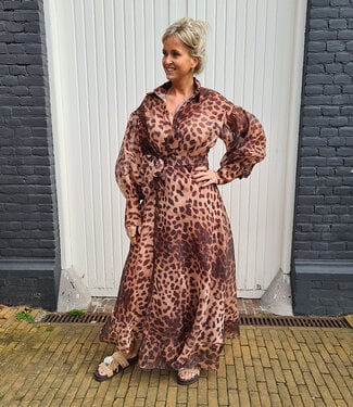 Luxe Lange Wikkel Leo Dress