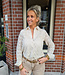 Blouse Doorknoop Flower Crème