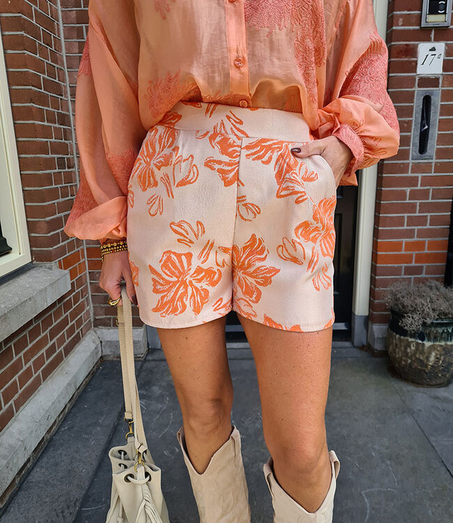 Silky Short Crème/Oranje
