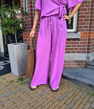 Azzurro Wijde Pantalon Lila