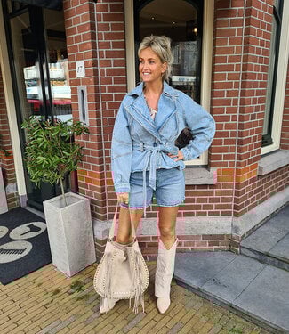 Queen Hearts Jacket Getailleerd Denim