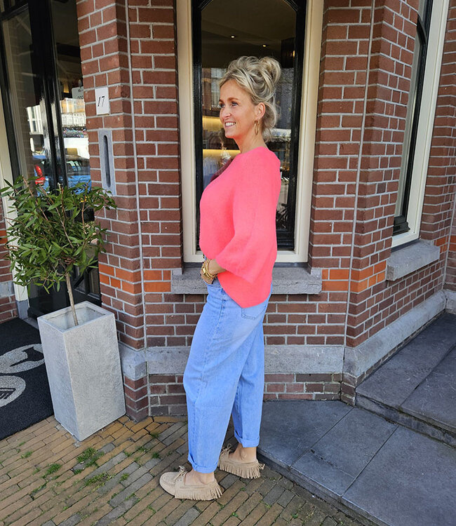 Super Soft Top 3/4 Mouw Koraal