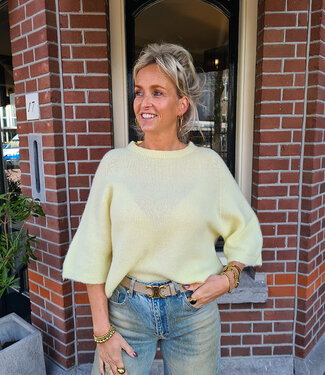 Super Soft Top 3/4 Mouw Geel