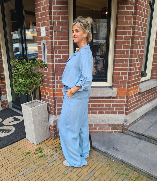 Blouse Doorknoop Denim