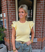 Knit Top Ruffle Mouwtjes Geel