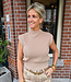 Mouwloze Knit Top DONKER Taupe