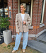 Ambika Blazer Ruit Bruintinten/Zachtblauw