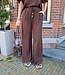 Azzurro Wijde Pantalon Donkerbruin