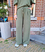 Azzurro Wijde Pantalon Armygroen