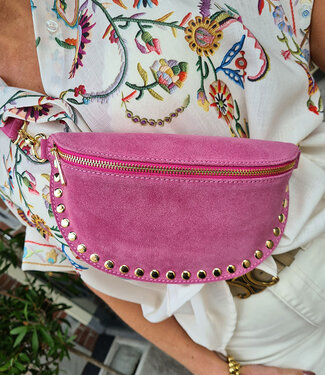 Crossbody Suede met Studs Pink