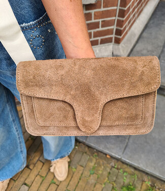 Margot Suede Bag Taupe/Bruin