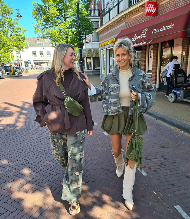 Ambika Oversized Denim Jack Armyprint