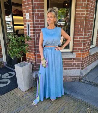 2-Delige Set Top + Rok Jeans/Denim