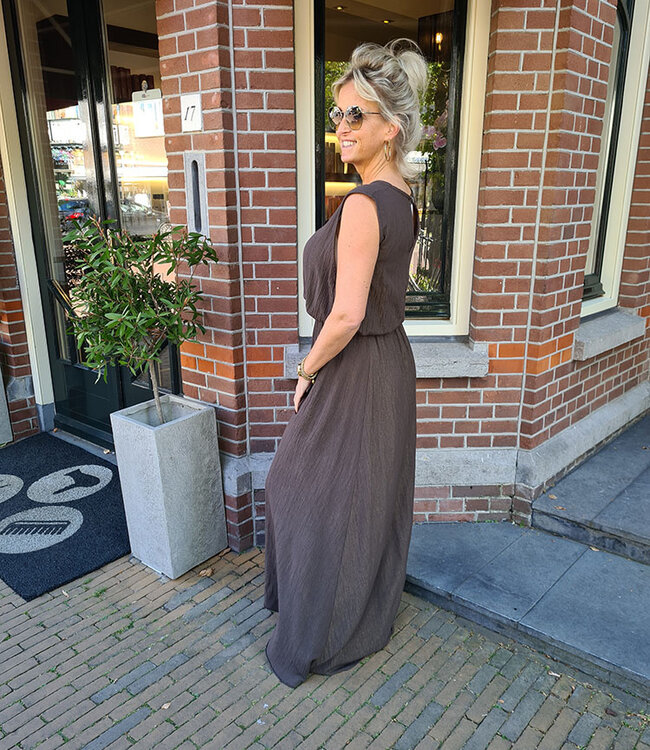 2-Delige Set Top + Rok Donkerbruin
