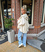 Oversized Jas Met Kant Crème