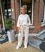 2delige Comfyset Met Embleem 3/4 Mouw Beige