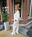 2delige Comfyset Met Embleem 3/4 Mouw Beige