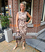 Azzurro Lange Jurk Mesh Bruintinten