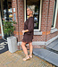 Ambika Doorknoop Blouse Vlindermouw Donkerbruin