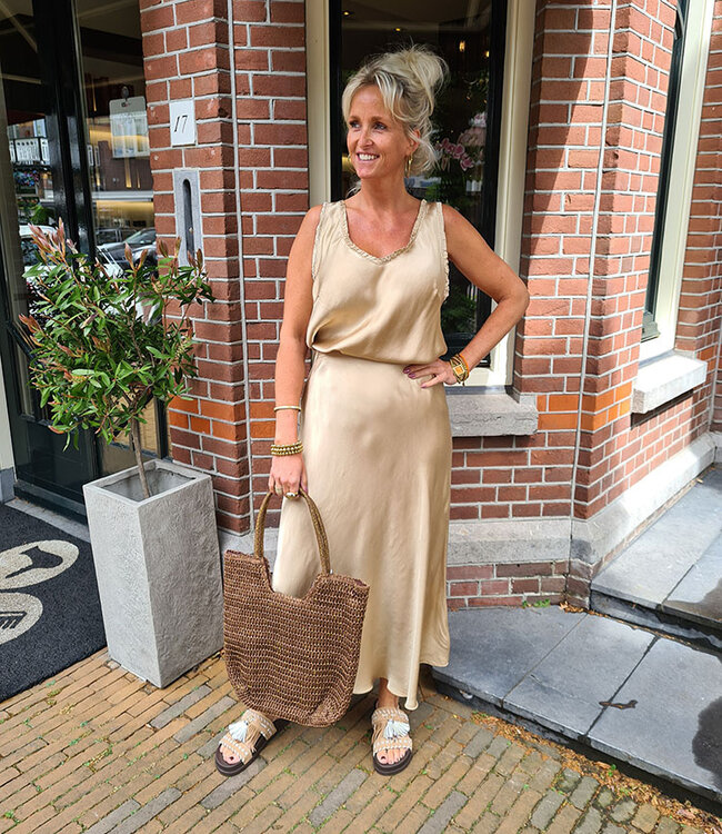 Zijdelook Ruffle Hemdje Goud