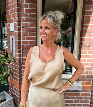 Zijdelook Ruffle Hemdje Goud