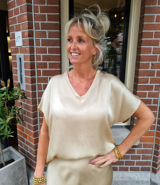 Zijdelook Vhals Top Goud