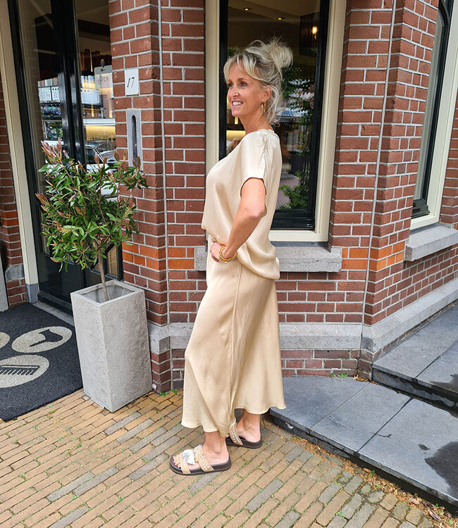Zijdelook Vhals Top Goud