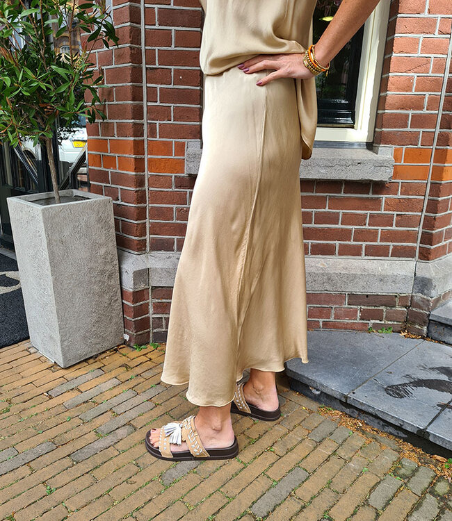 Zijdelook Rok Goud