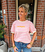 Fluor Streep Top LA Roze