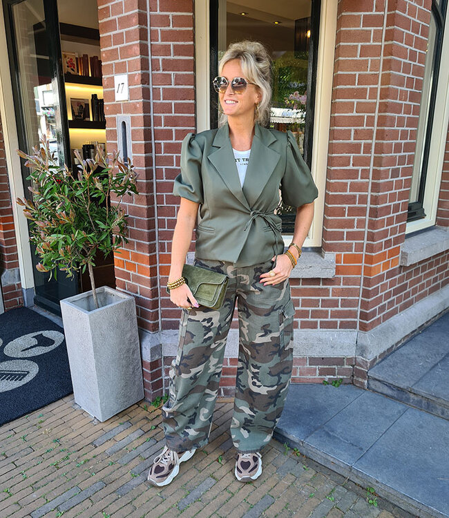 Blazer Pofmouw KM Armygroen