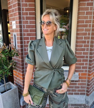 Blazer Pofmouw KM Armygroen
